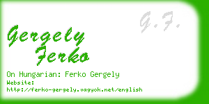 gergely ferko business card
